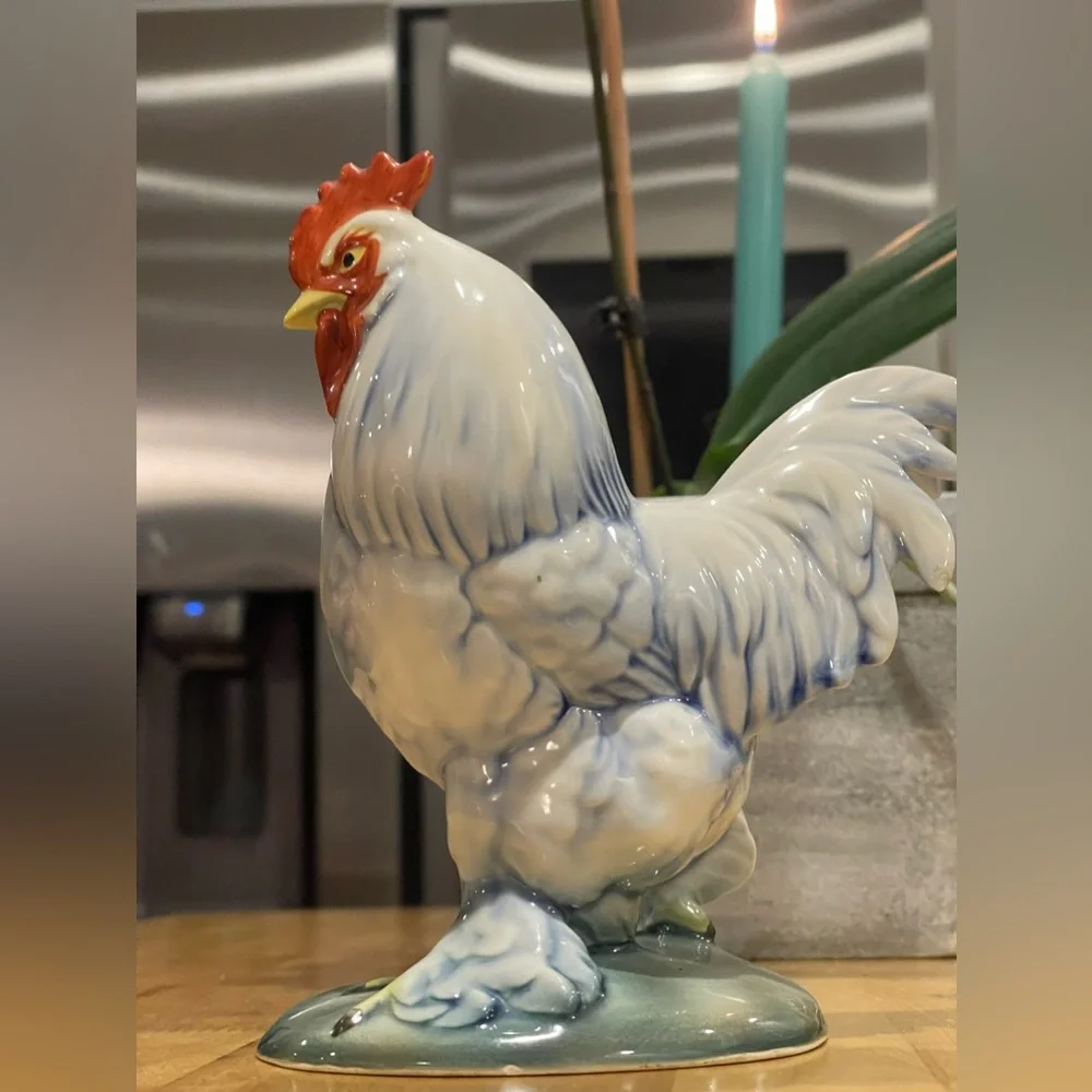 WILL GEORGE - Rooster porcelain figurine 1940s-1950s  In excellent condition - Picture 5 of 14